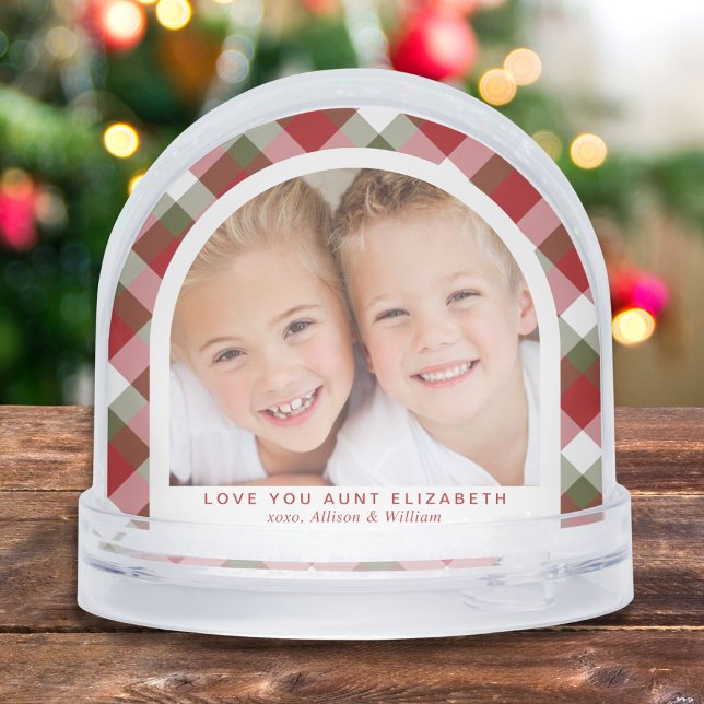 Aunt Love You Arch Photo Christmas Snowglobe (Creator Uploaded)