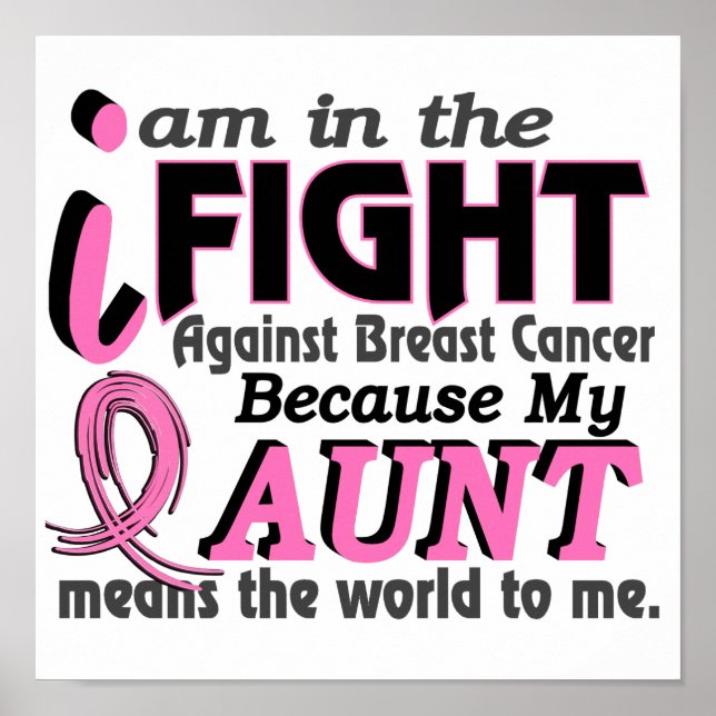 Aunt Means The World To Me Breast Cancer Poster (Front)