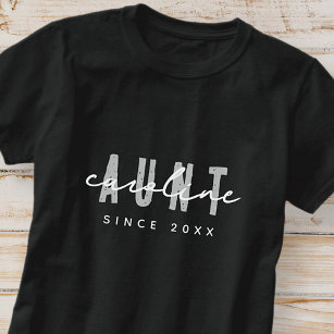 Aunt Modern Elegant Simple Minimalist Chic T-Shirt