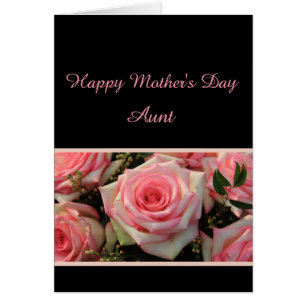 Aunt Mother's Day rose card