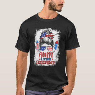 Aunt Mummy Of The Little Firecracker 4Th Of July B T-Shirt