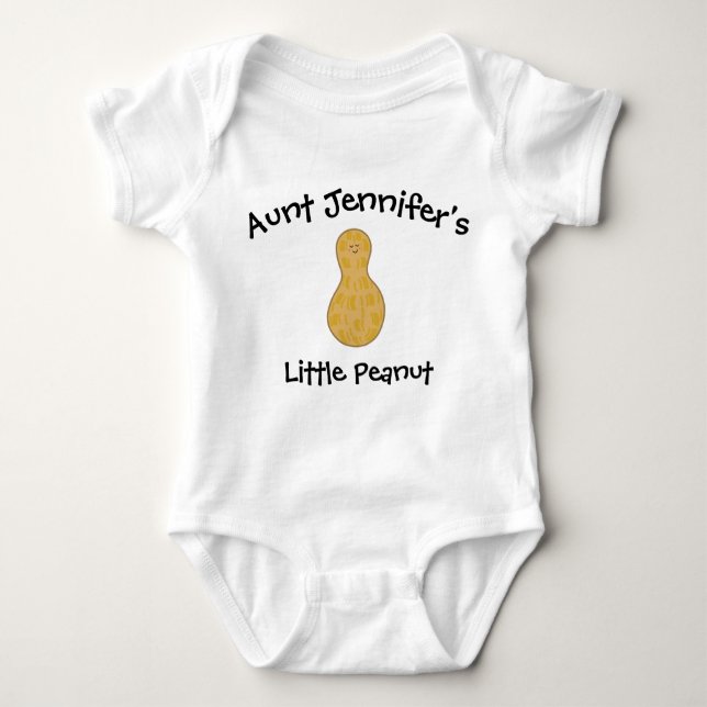 Aunt Newborn Niece Nephew Little Peanut Baby Bodysuit (Front)