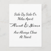 Aunt & Niece Quote – Side By Side or Miles Apart