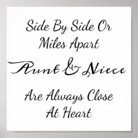 Aunt & Niece Quote – Side By Side or Miles Apart