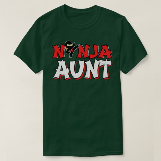 Aunt Ninja Shirt - Mom of the Birthday Ninja for M (Design Front)