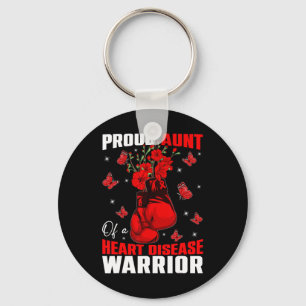 Aunt Of A Heart Warrior Heart Disease Awareness Bo Key Ring