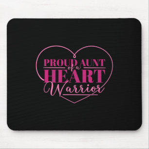 Aunt Of A Heart Warrior Mouse Pad
