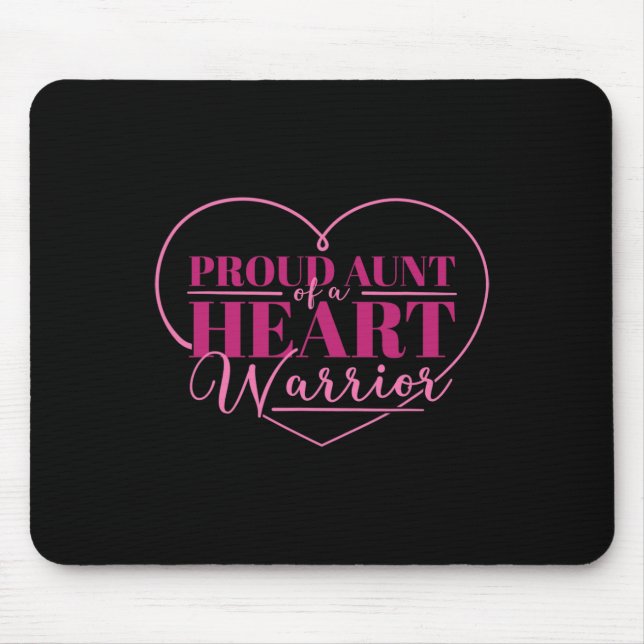 Aunt Of A Heart Warrior  Mouse Pad (Front)