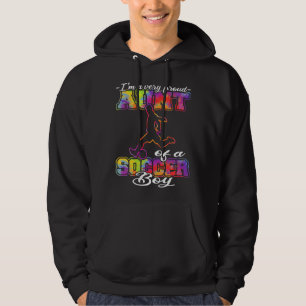 Aunt of a Soccer Boy Soccer Player Soccer Aunt Hoodie