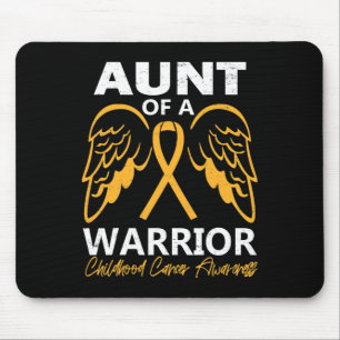 Aunt of A Warrior Childhood Cancer Awareness Angel Mouse Pad