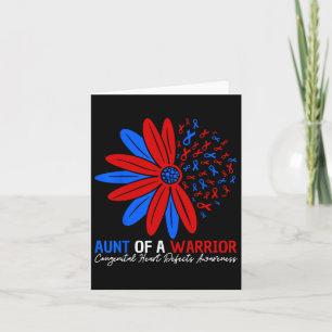Aunt Of A Warrior Congenital Heart Defects Awarene Card