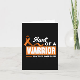Aunt Of A Warrior Support Supporter RSD CRPS Aware Card