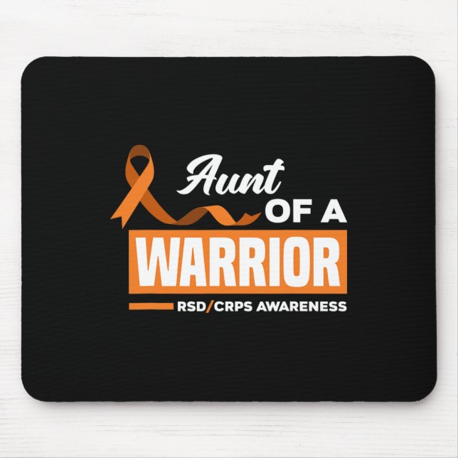 Aunt Of A Warrior Support Supporter RSD CRPS Aware Mouse Pad (Front)