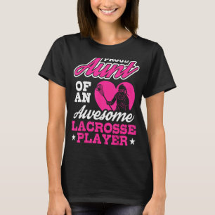 Aunt Of Awesome Lacrosse Player Sport Lover Coach T-Shirt