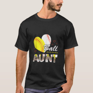 Aunt of Both Baseball Softball Mother s Day For Fa T-Shirt