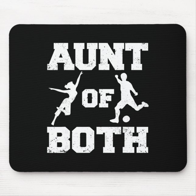 Aunt Of Both Dance And Soccer Funny Dancer Soccer  Mouse Pad (Front)