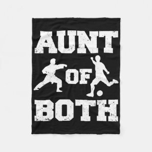 Aunt Of Both Karate And Soccer Martial Arts Sport  Fleece Blanket