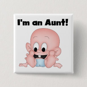 Aunt of New Nephew Tshirts and Gifts 15 Cm Square Badge