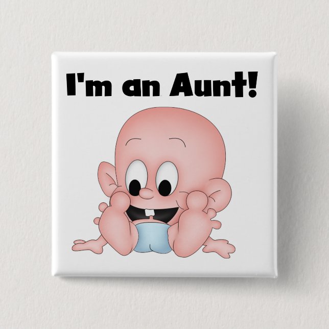 Aunt of New Nephew Tshirts and Gifts 15 Cm Square Badge (Front)