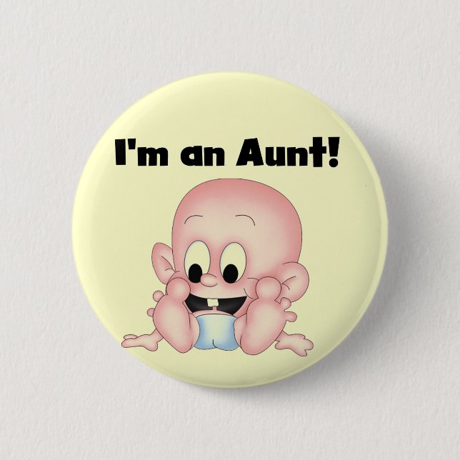 Aunt of New Nephew Tshirts and Gifts 6 Cm Round Badge (Front)