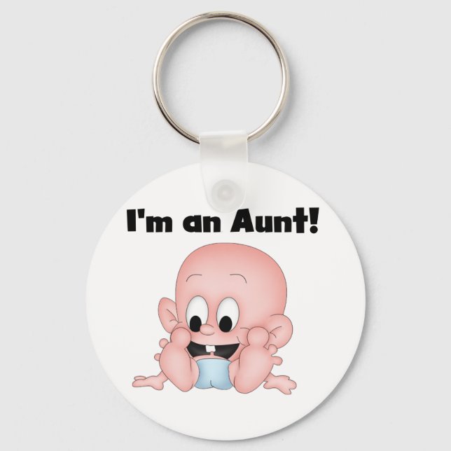 Aunt of New Nephew Tshirts and Gifts Key Ring (Front)