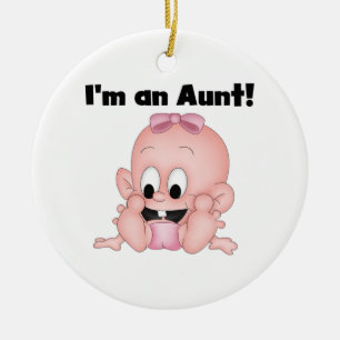 Aunt of New Niece T-shirts and Gifts Ceramic Tree Decoration