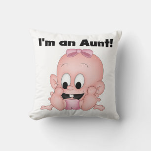 Aunt of New Niece T-shirts and Gifts Cushion