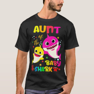 Aunt Of The Baby Shark Birthday Aunt Shark _1  T-Shirt