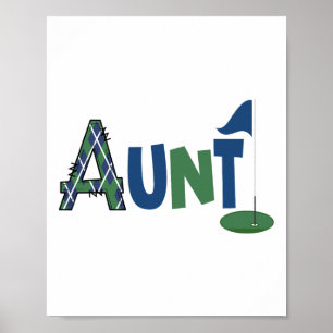 Aunt Of The Birthday Boy Hole In One Golf Sport Ma Poster