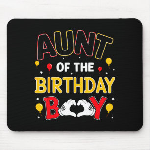 Aunt Of The Birthday Boy Matching Family Birthday  Mouse Pad