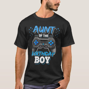 Aunt Of The Birthday Boy Matching Video Game Birth T-Shirt