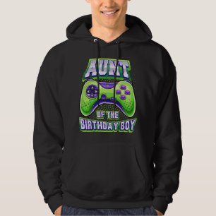 Aunt of the Birthday Boy Matching Video Gamer Birt Hoodie