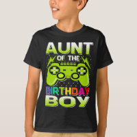 AUNT Of The Birthday Boy Matching Video Gamer Birt