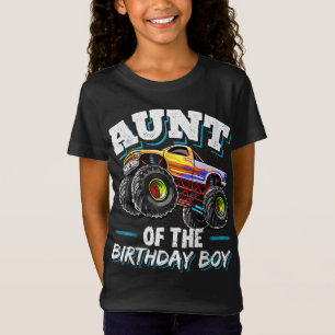 Aunt of the Birthday Boy Monster Truck Birthday Pa T-Shirt