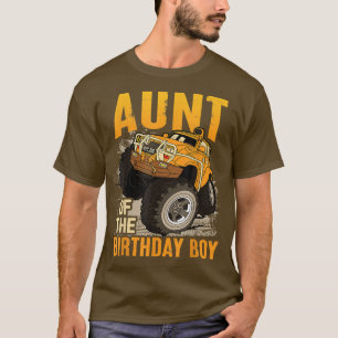 Aunt of the Birthday Boy Monster Truck Birthday T-Shirt