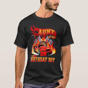 Aunt Of The Birthday Boy  Racing Car Birthday Fami T-Shirt