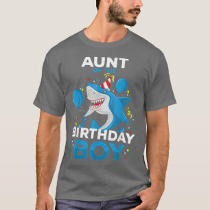 Aunt of The Birthday Boy Shark Ocean Theme Matchin T-Shirt