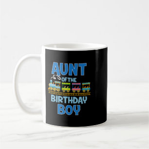 Aunt Of The Birthday Boy Train Toys Funny Bday Fam Coffee Mug