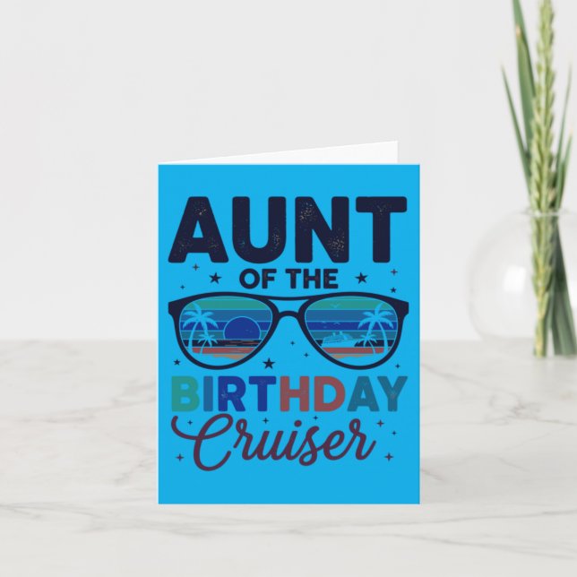 Aunt Of The Birthday Cruiser Card (Front)