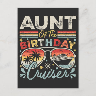 Aunt of the Birthday Cruiser Vacation Postcard