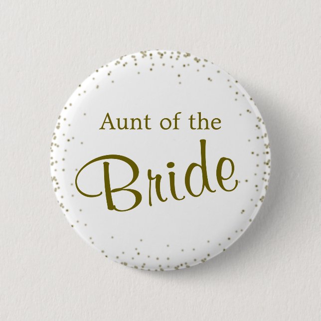 Aunt of the Bride Confetti Button (Front)