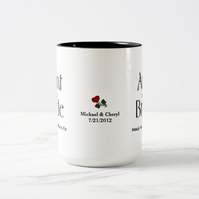 Aunt of the Bride Needs her Caffeine Fix Mug (Center)