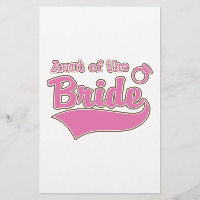 Aunt of the Bride Stationery (Front)