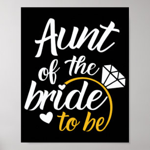 Aunt Of The Bride-to-be Big Wedding Day Poster