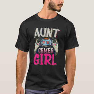 Aunt Of The Gamer Girl Matching Birthday Gamer Vid T-Shirt