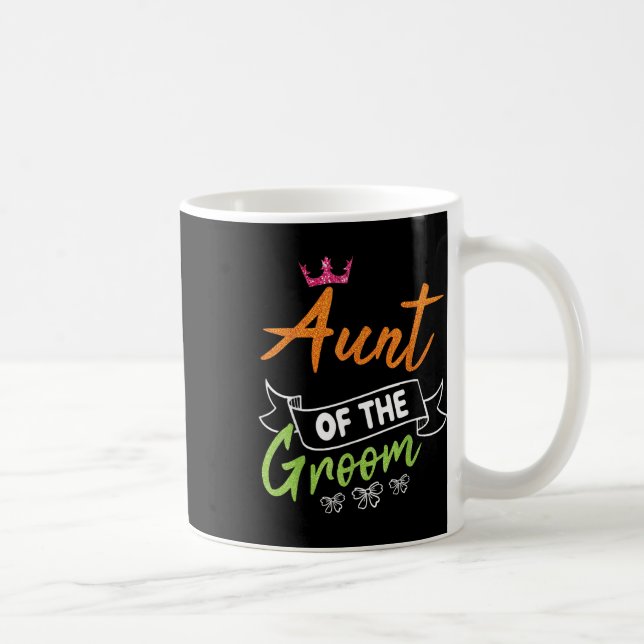 Aunt Of The Groom Bride Happy Wedding Marry Day Hu Coffee Mug (Right)