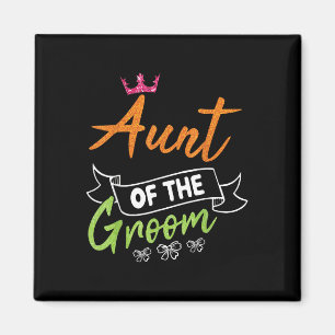 Aunt Of The Groom Bride Happy Wedding Marry Day Hu Magnet