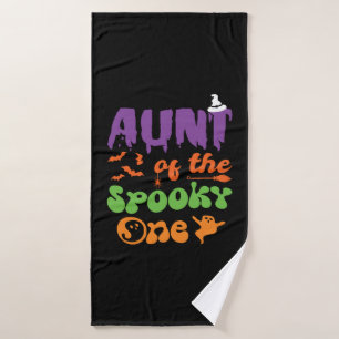 Aunt Of The Spooky One Halloween Family Matching Bath Towel
