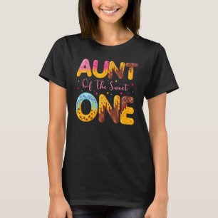 Aunt Of The Sweet One Sprinkles Delicious Doughnut T-Shirt