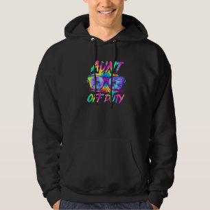Aunt Off Duty Sunglasses Tie Dye Summer Vacation C Hoodie